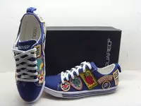 chaussures dsquared hommes new style 2013 cuir impression bleu